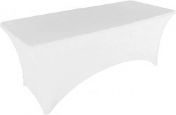 6ft black or white spandex table covers