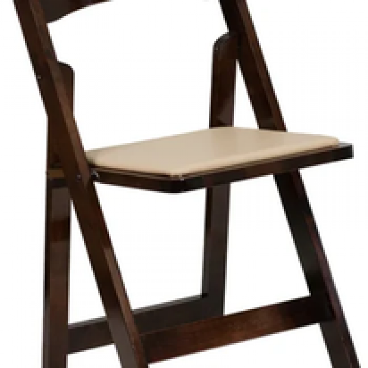 Wood folding padded chairs