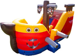Pirate ship waterslide with pool